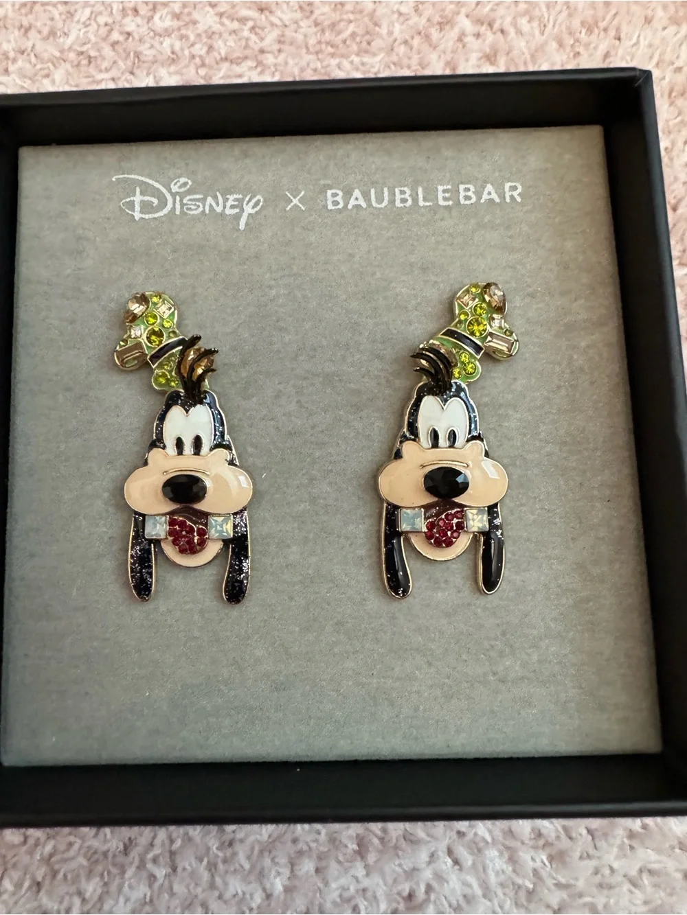 Disney x BaubleBar Goofy Statement Stud Earrings NIB